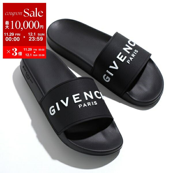 GIVENCHY ジバンシィ サンダル SLIDE FLAT SANDALS BE3004E1UM レディース フラット シャワーサンダル スポーツ スポサン ロゴ シューズ 靴 100/BLANC【