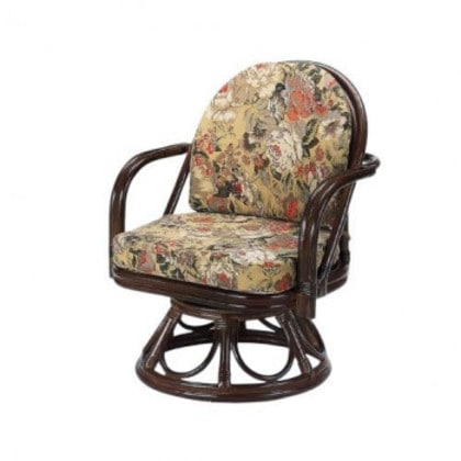 今枝商店 Romantic Rattan 籐回転座椅子 ハイタイプ S777B