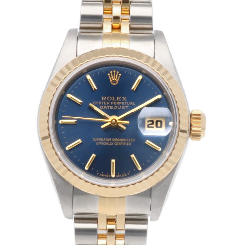 ロレックス デイトジャスト オイスターパーペチュアル 腕時計 ステンレススチール 69173 自動巻き 1年保証 ROLEX 中古