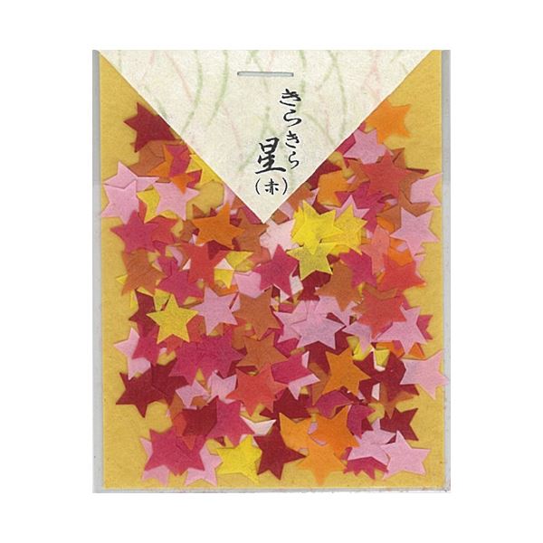 （まとめ）貼り絵 805045-2 きらきら星赤(×30セット)