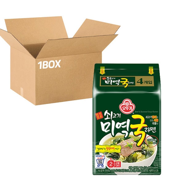 オットゥギ 牛肉ワカメスープラーメン 115g 4入り x 8個