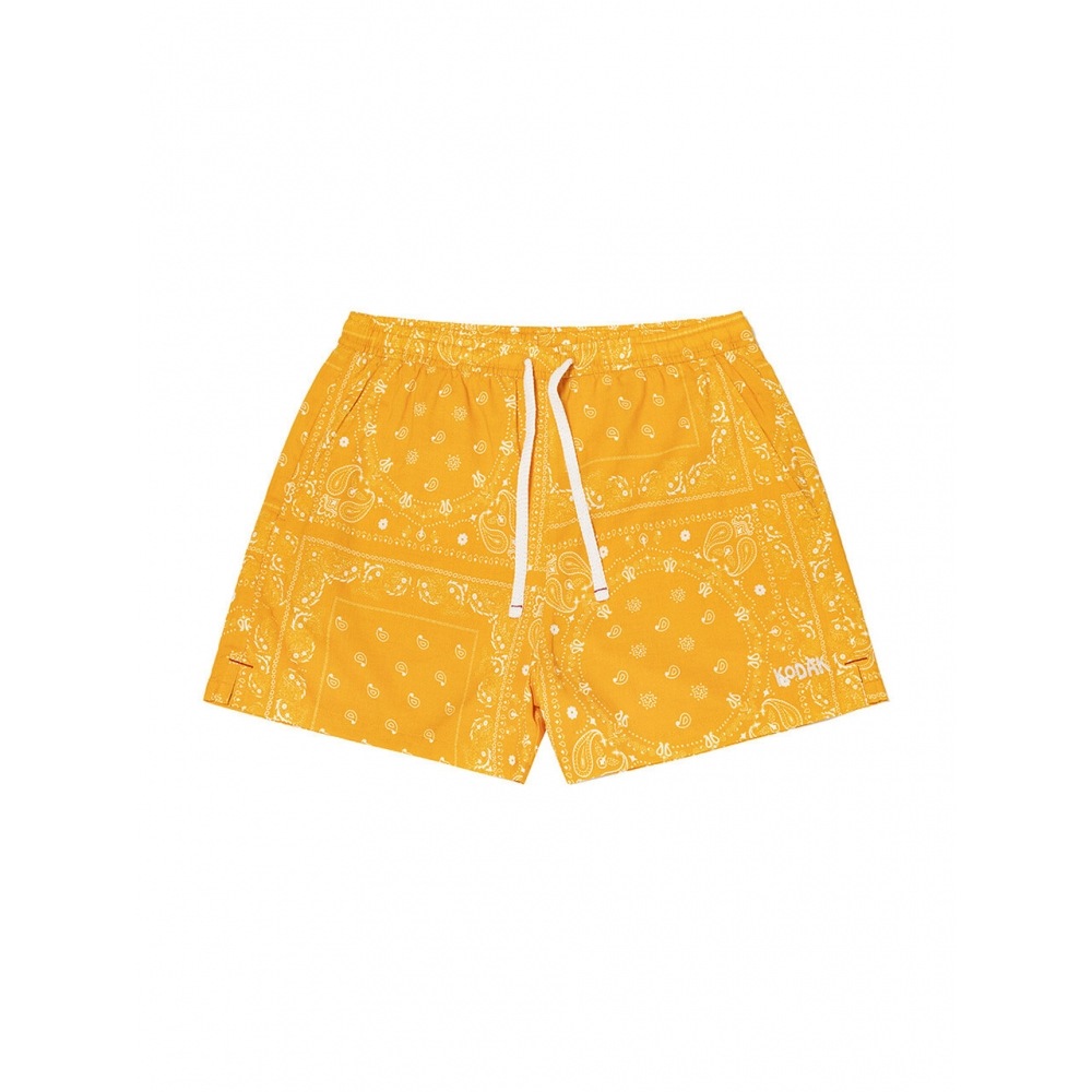 コダックアパレルサマーペイズリーショーツ女性用イエロー