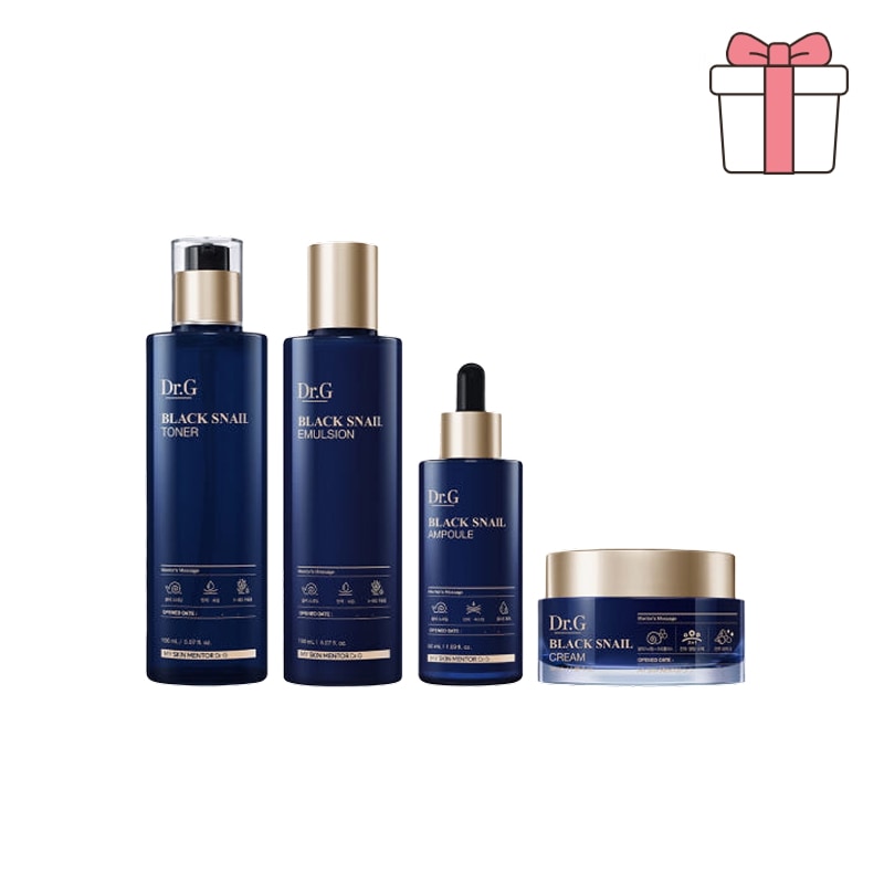 【正規品】ブラックスネイル プレミアム4点セット（トナー・エマルジョン・アンプル・クリーム）韓国人気コスメ 化粧水 ギフト用セット エイジングケアにおすすめ！