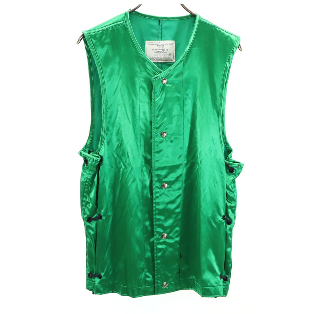 アメリカ海軍 80s ヴィンテージ DLA ラインクルーマン ベスト S グリーン US NAVY US NEVY VEST GROUND CREWMANS メンズ