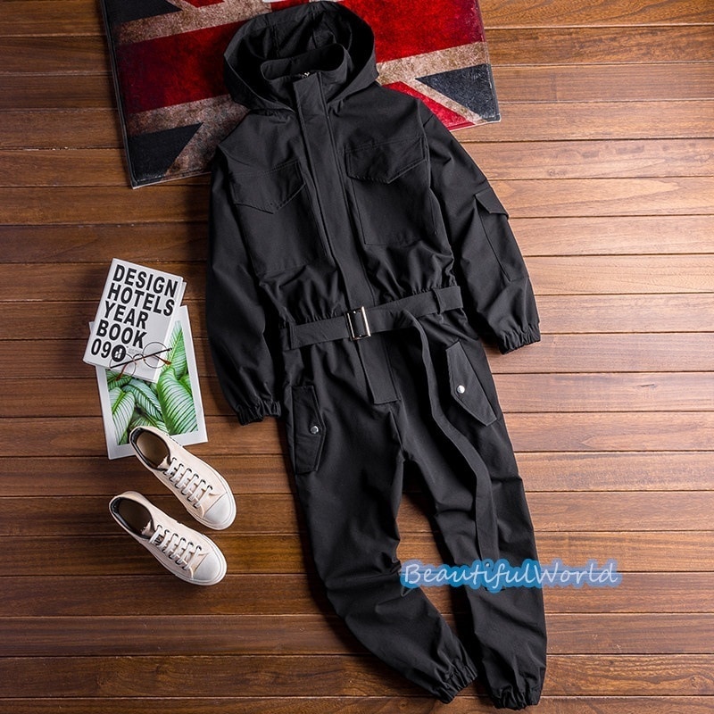 ツナギ メンズ カバーオール ジャンプスーツ オールインワン サロペット オーバーオール バイカー ツーリング 春 夏 秋 冬 ストリートアメカジ 作業服 お洒落24bdk75