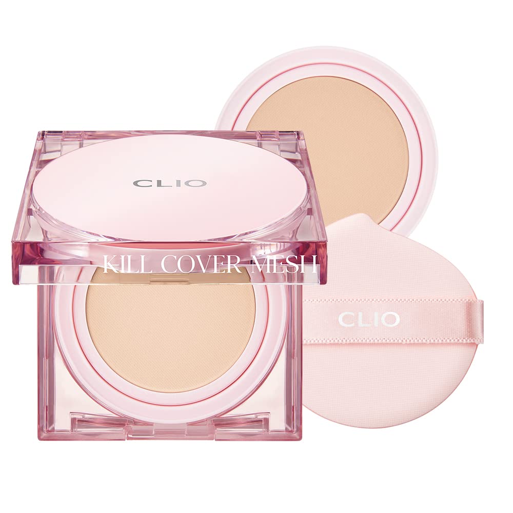 クリオ キルカバー メッシュグロークッション (CLIO KILL COVER MESH GLOW CUSHION SPF50+ PA++++) (#2 LINGERIE) 韓国コスメ 透明 ツヤ肌