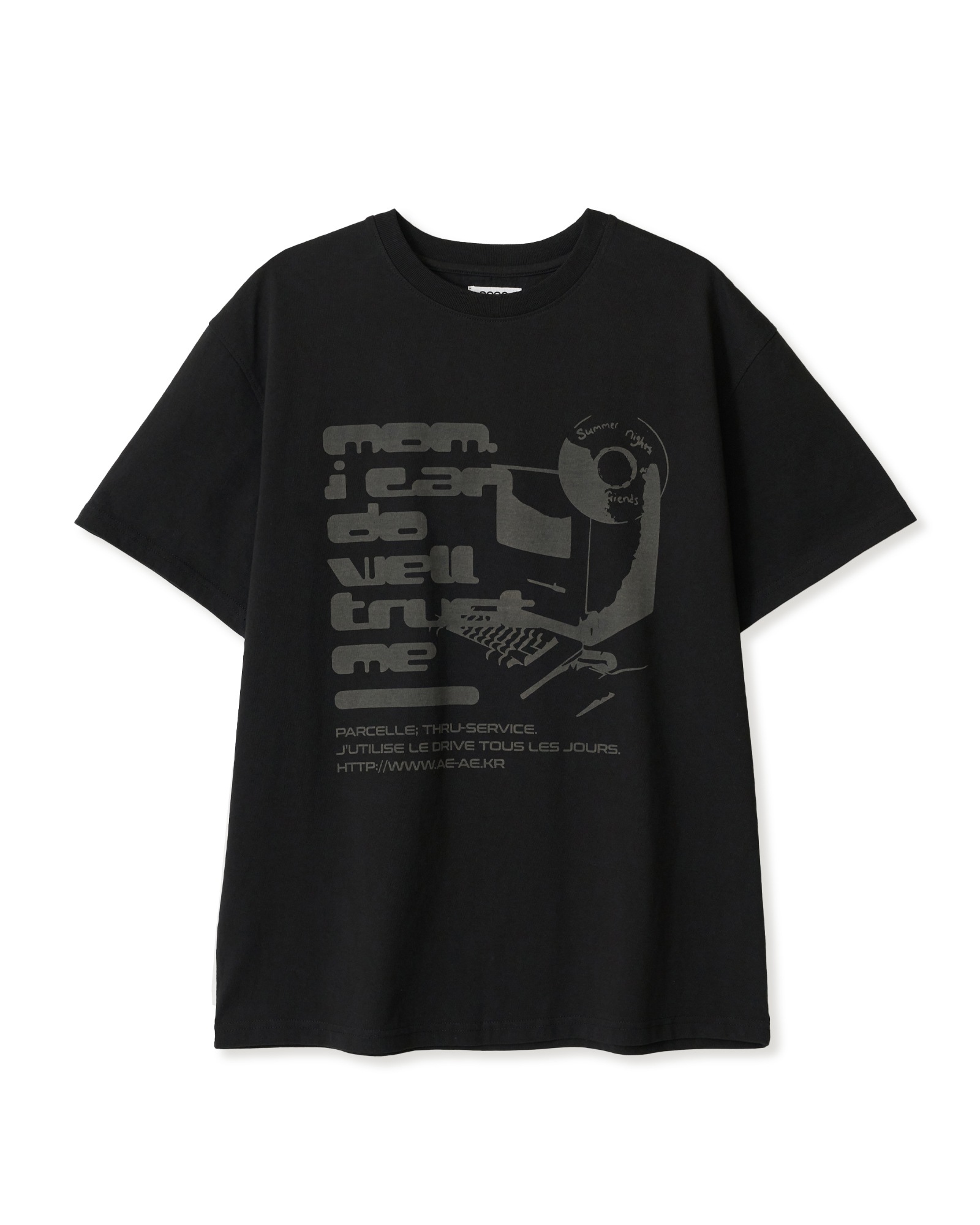 【aeae】 NERD T-SHIRTS : BLACK