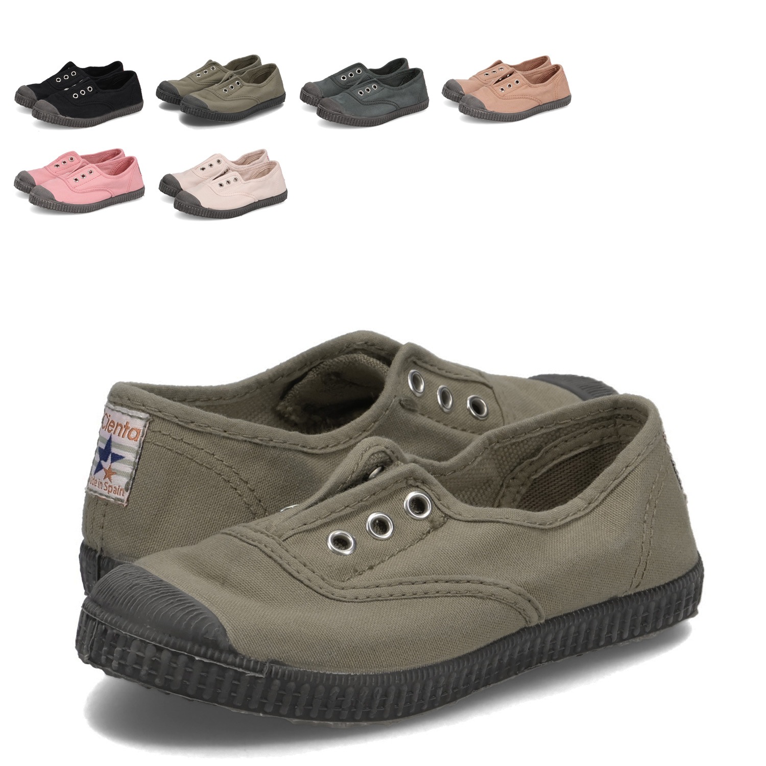 靴 シューズ スリッポン デッキシューズ ブラックソール キッズ 70N