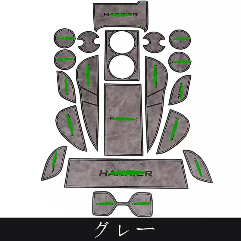 インテリア ドアポケットマット 滑り止め パーツ 車用品 トヨタ 新型ハリアー 80系 パーツ用 19ピース 2色選択 PUレザー製 80系 TOYOTA HARRIER 7089