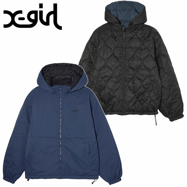リバーシブル エンブロイダリージャケット [105243021005] REVERSIBLE EMBROIDERY JACKET レディース アウター マウンテンパーカー 2WAY NAVY 13,728円