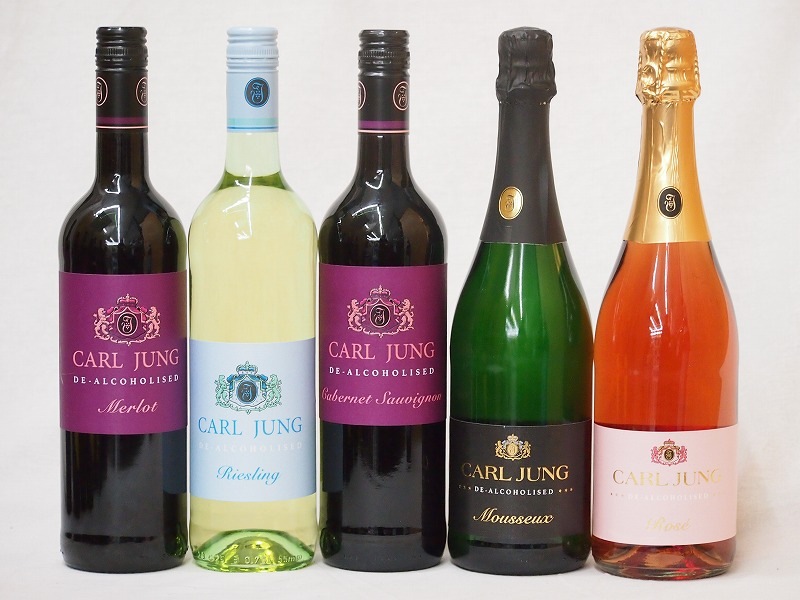 脱アルコールミックス5本セット(脱アルコールスパークリングロゼワイン カールユング(やや辛口) 脱ア