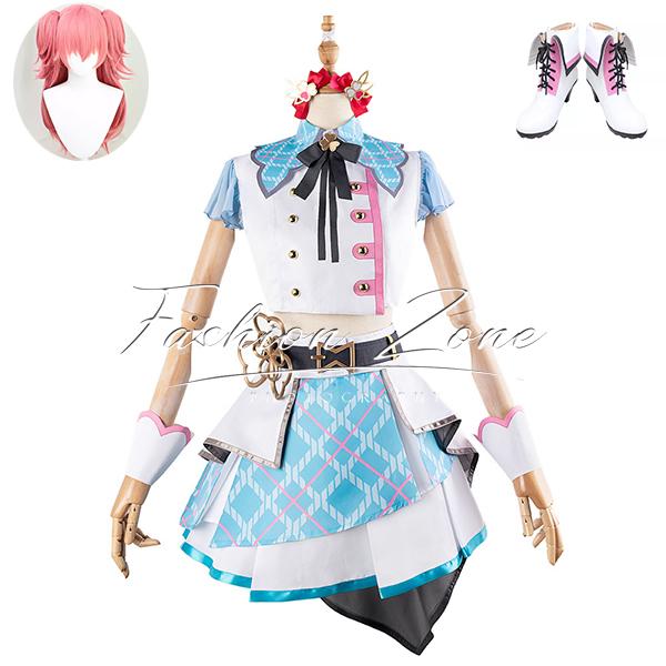 プロジェクトセカイ カラフルステージ feat. 初音ミク風 桃井 愛莉 ももい あいり コスプレ衣装 ウィッグ 靴 cosplay ハロウィン 演出服 変装