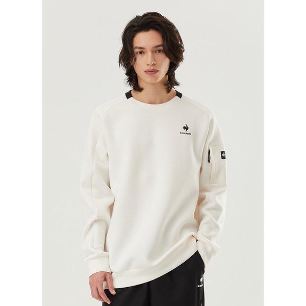【繰越】【50%OFF】AGA ユニ 二重ガーゼ スウェットシャツ（男女兼用）/ CRM (QP123GFS12)