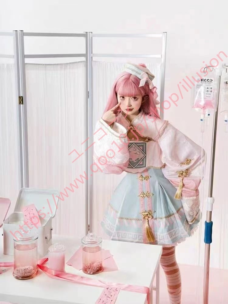 大人気ハロウィンコスチュームリトルゾンビ大全セットロリータスカートJSKデイリーライトLOスカートかわいいワンピースハロウィンロリータスーツ