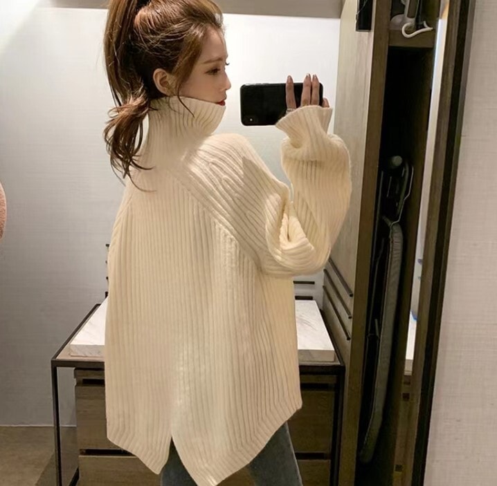 トップス セーター 長袖 ハイネック ワイド ニット かわいい 大人可愛い 大人 上品 おしゃれ お洒落 大人可愛い 大人女子 無地 春 秋 冬 20代 30代 40代 レディース OL 通勤