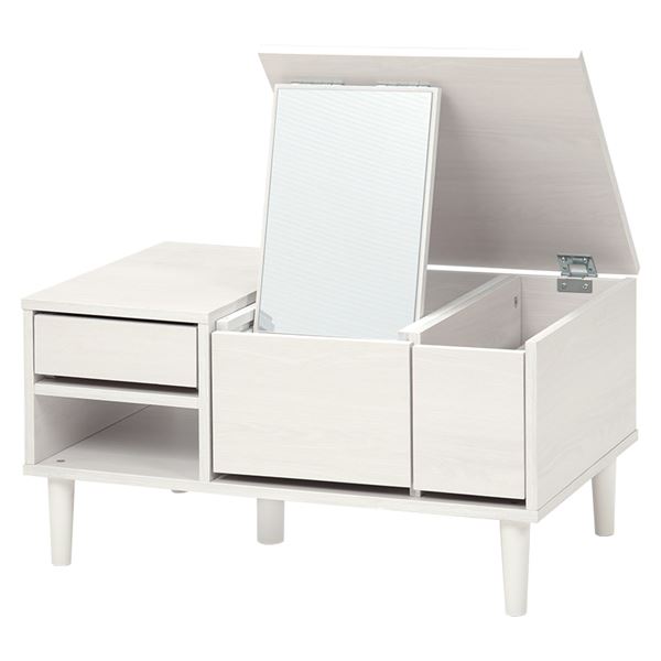 コスメテーブル/センターテーブル 約幅75cm ホワイト 組立品