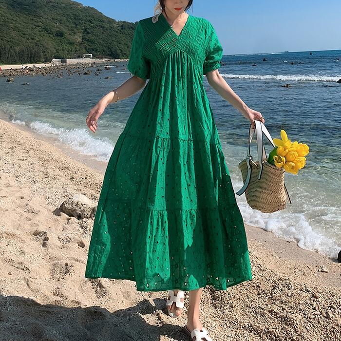 今年人気のブランド品や 大きいサイズティアード ワンピース ドット カットワーク ロングワンピ 袖あり レディース きれいめ その他 ワンピース ドレス サイズ Xl Sindsepers Org Br