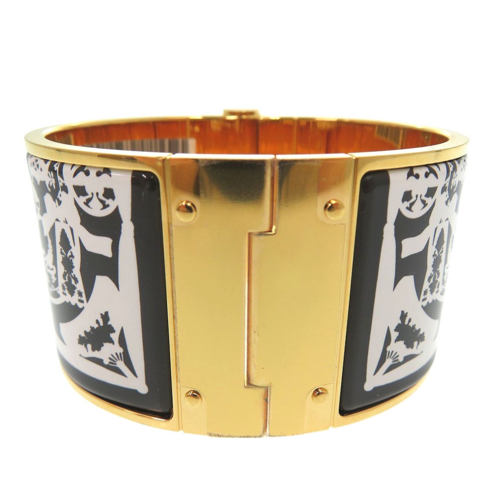 未使用品 ブレスレット　シャルニエール エマイユGM バングル エナメル/メタル ゴールド 1874【中古】 レディース