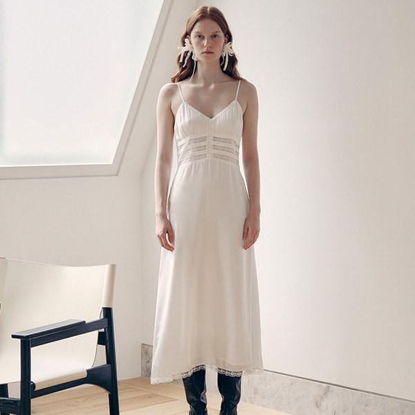 LACE BUSTIER ONEPIECE WHITE