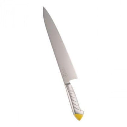 下村工業 龍治 ステンカラー 牛刀包丁 30cm イエロー ALY8831