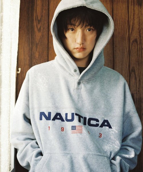 【NAUTICA】 83 FLAG POLAR HOODIE : M GREY 9,548円