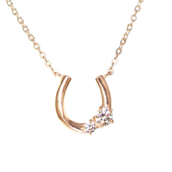 リボン済＆紙袋 ネックレス 正規品 レディース 馬蹄モチーフ ネックレス ペンダント 4度 プレゼント シルバー素材 祝い 喜ばれるギフト