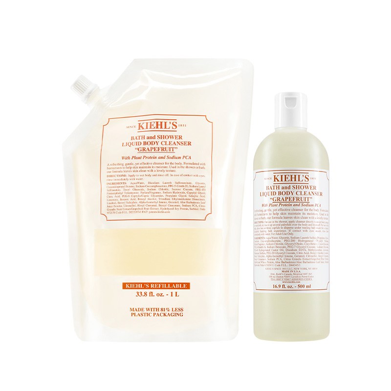リキッド ボディ クレンザー グレープフルーツ 500ml + リフィル パウチ 1L