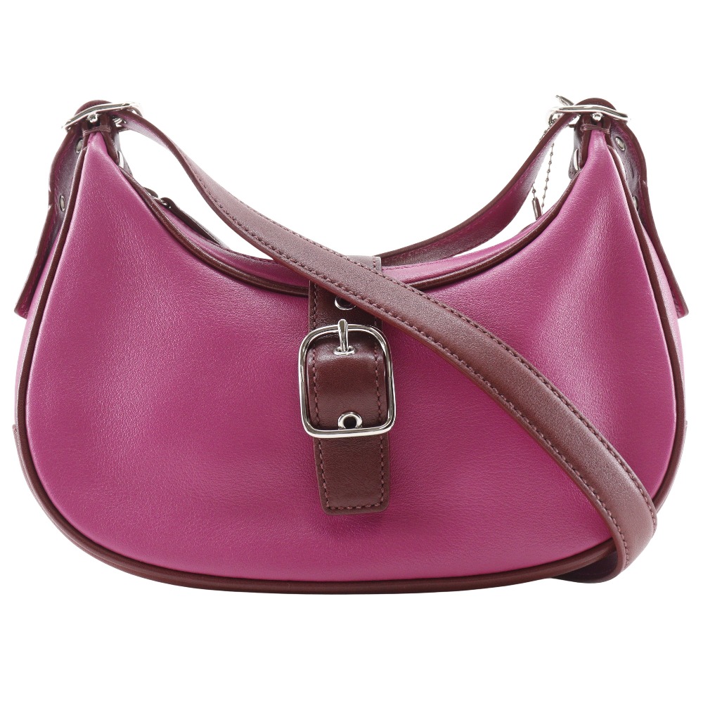 ワンショルダー 9559 ショルダーバッグ レザー ピンク レディース 中古品 A-ランク