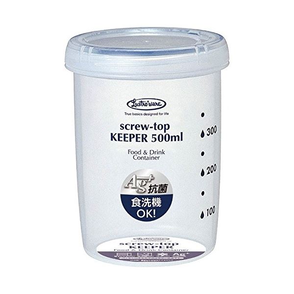 (まとめ) スクリュートップキーパー/保存容器 500ml 深型 食洗機可 冷凍保存可 抗菌 完全密封 150個セット