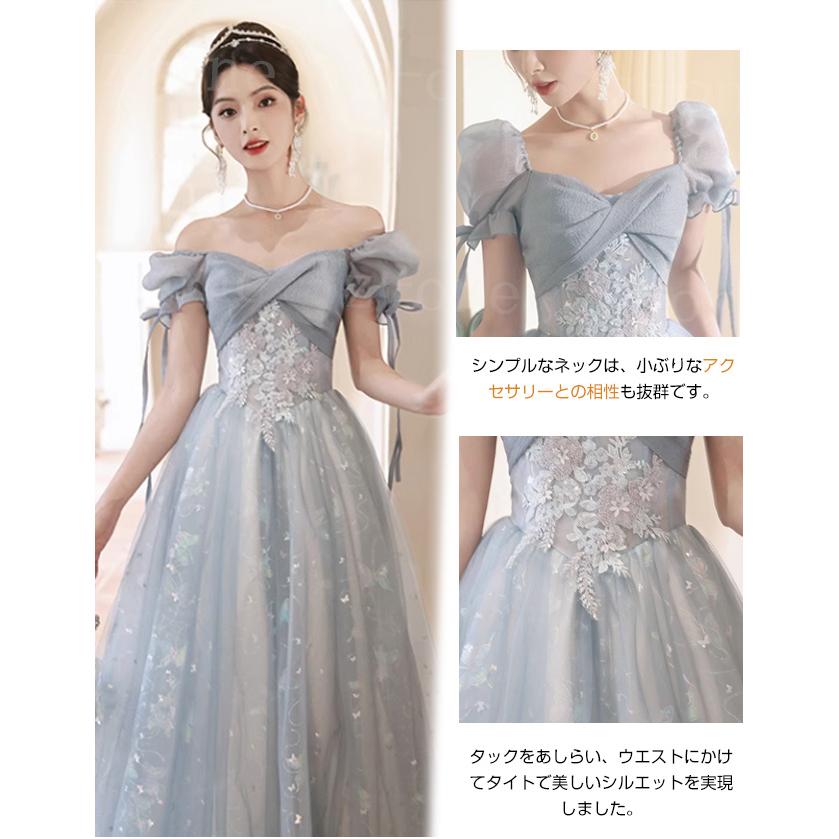 ドレス レディース 新作 ウエディングドレス パーティー エレガント 上品 花柄 レース 体型カバー お姫様 着痩せ 成人式 結婚式 披露宴 二次会 ピアノ