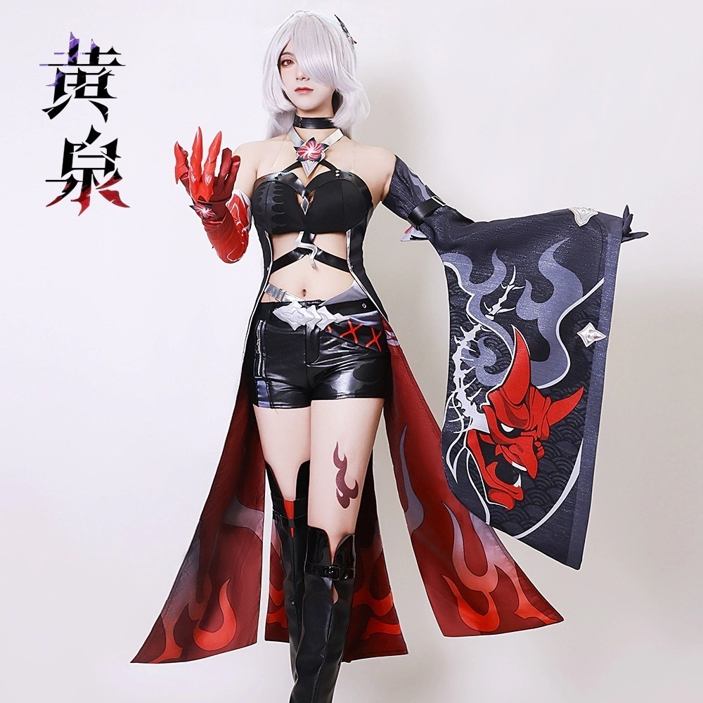 黄泉コススーツ崩壊スタードーム鉄道赤と黄泉第二形態コスプレ衣装ゲームアニメCスーツ