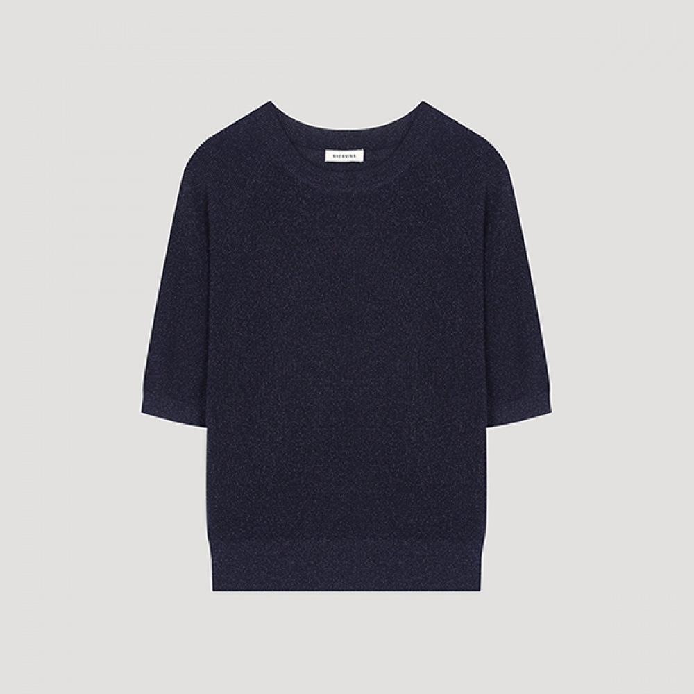 (Shes Miss) グリッターラグランショートスリーブニット_SSKPOO21110_DN