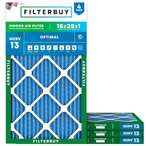 サイズ：16x25x1 暖房炉用フィルター / 空気清浄フィルター - AFB プラチナ MERV