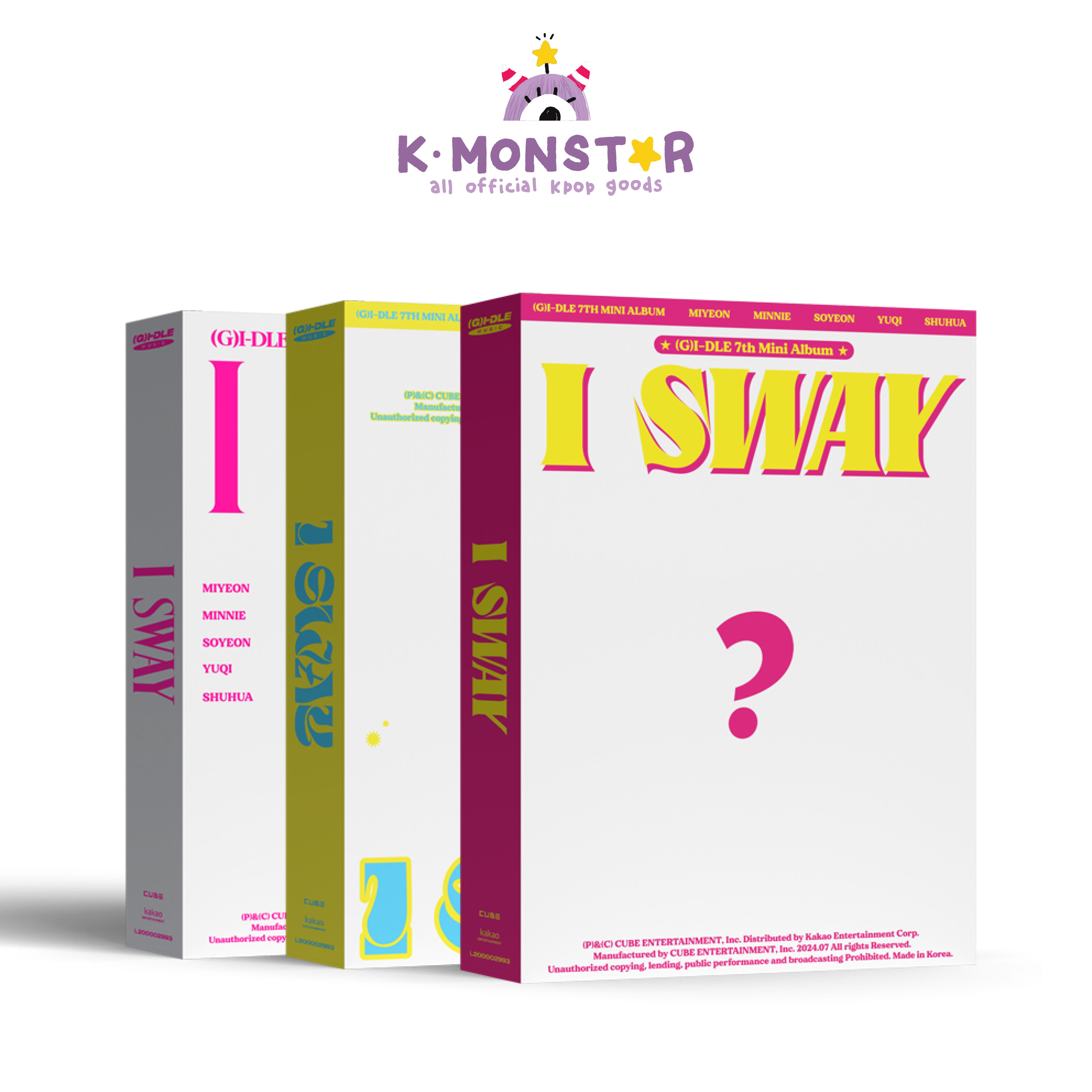 [WITHMUU特典] (G)I-DLE - I SWAY / 7TH MINI ALBUM 3種SET