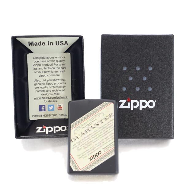 ジッポー 2015年 USA製 オイルライター ブラック ZIPPO メンズ