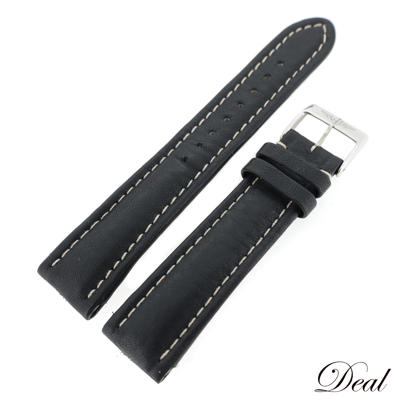 ブライトリング 純正 レザーベルト 20mm 尾錠付き ブラック メンズ 時計ベルト 24,264円