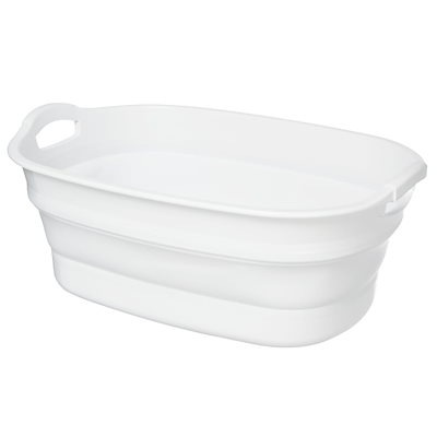 他サイト： イセトウ(Isetou) ペットバス ソフトタブワイド ホワイト 23L 幅60.0×奥行40.0×高さ10.0~24.6cm 日本製 折りたたみ 水抜き栓付き 洗濯かご アウトドア 大容量 中型犬の商品画像