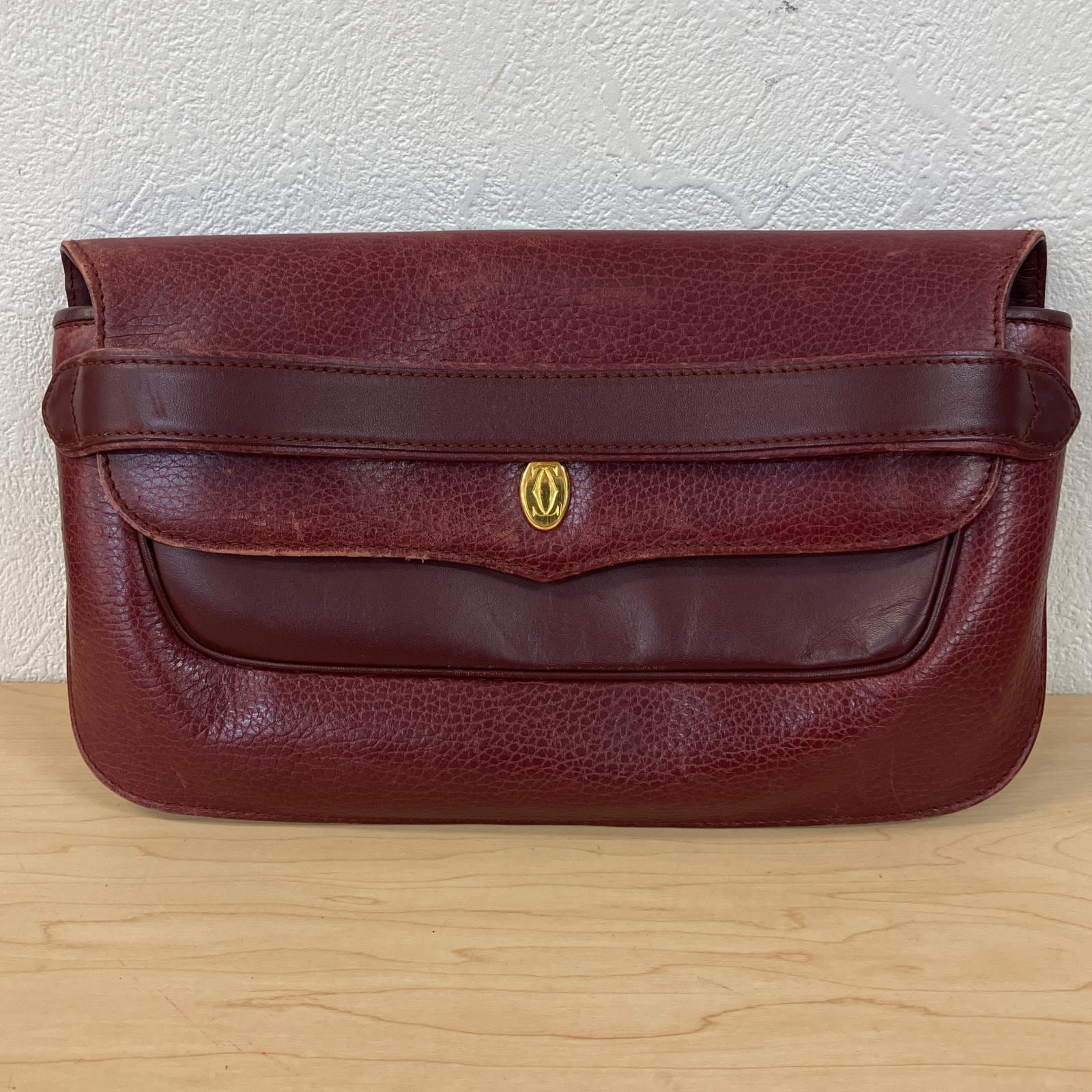 クラッチバッグ ワインレッド【中古】 レディース