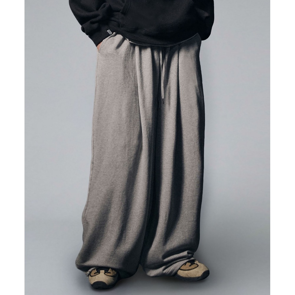 NOT4NERD 3タックワイドスウェットパンツ-グレー