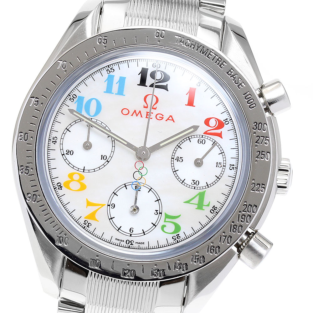 オメガ OMEGA 3836.70.36 スピードマスター オリンピック タイムレース コレクション クロノグラフ 自動巻き メンズ _891625【中古】