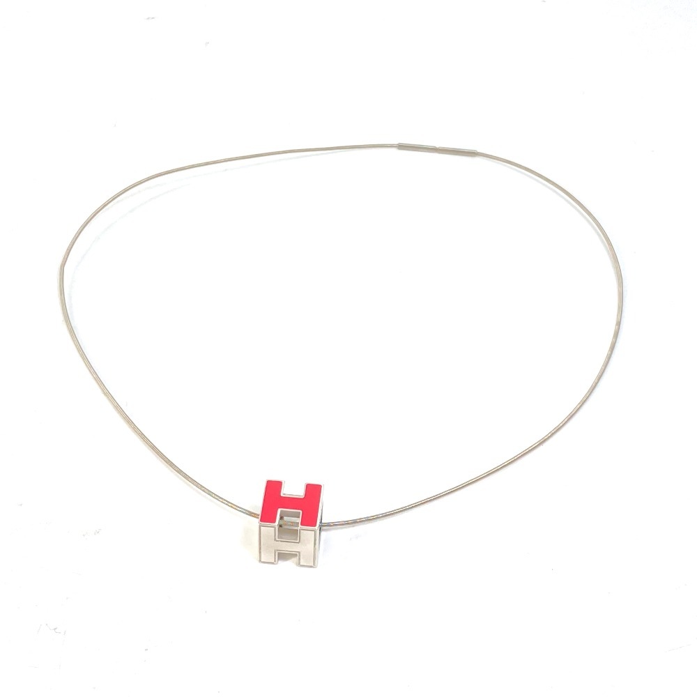 ネックレス カージュドアッシュ Hキューブ ペンダント アクセサリー メタル シルバー