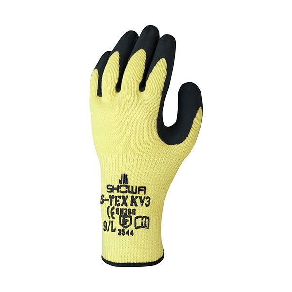 （まとめ）ショーワグローブ 耐切創背抜き手袋 L S-TEX-KV3-L 1双 [x3セット]