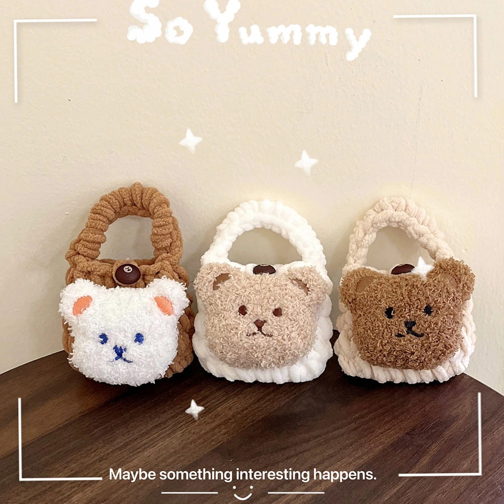 ニットのぬいぐるみイヤホンケース,3プロソフトヘッドフォン用ソフトケース,airpods Pro 2