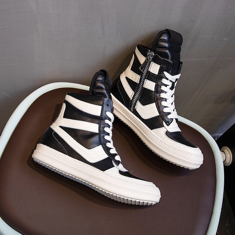 ro逆三角形本革メンズとレディースカップルカジュアルシューズストリートダンスシューズ20秋と冬厚底韓国バージョンハイトップ個性ショートブーツ 5,239円