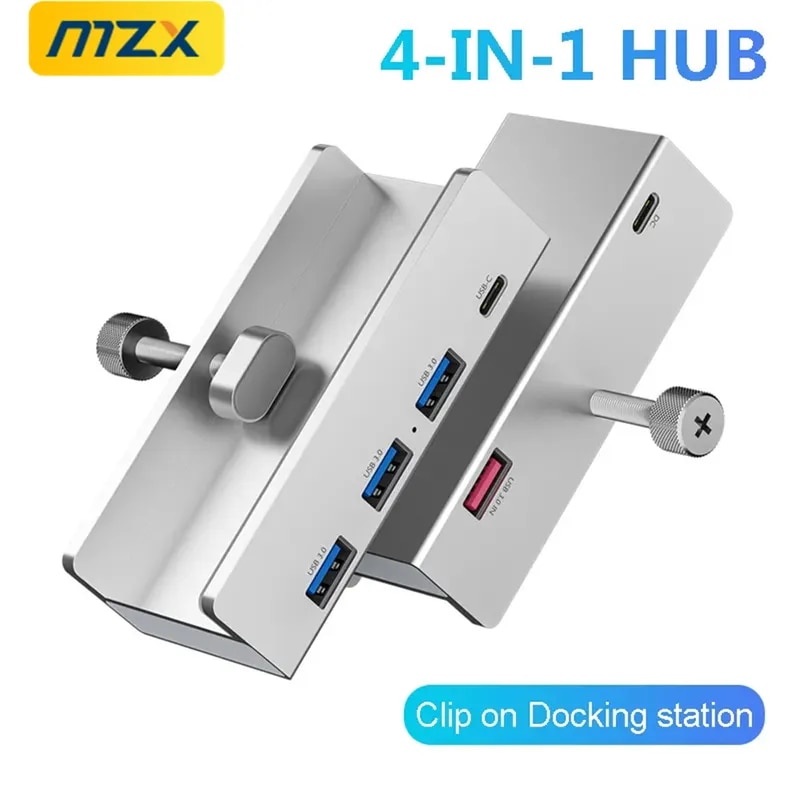 納期21日MZX マルチハブ USB 3.0 ハブ 3 0 アルミ USB3.0 スプリッタアダプタクリップタイプ A C 拡張コンセントレータ 5Gbps ラップトップ PC アクセサリー