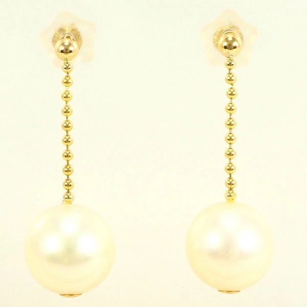 K18 18金 YG ピアス パール(真珠) ジュエリー 【中古】