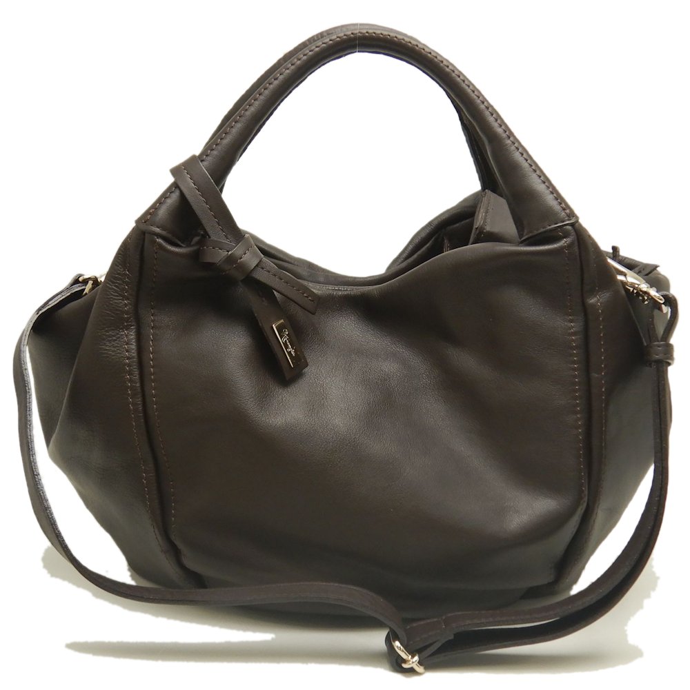 ハンドバッグ 2WAY レザー ブラウン/252938【中古】