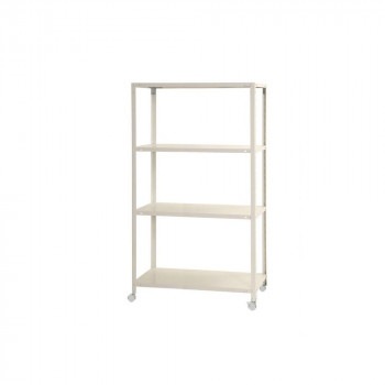 スマートラック NSTR-K567 キャスター付き 間口900×奥行450×高さ1535mm 4段 ホワイト