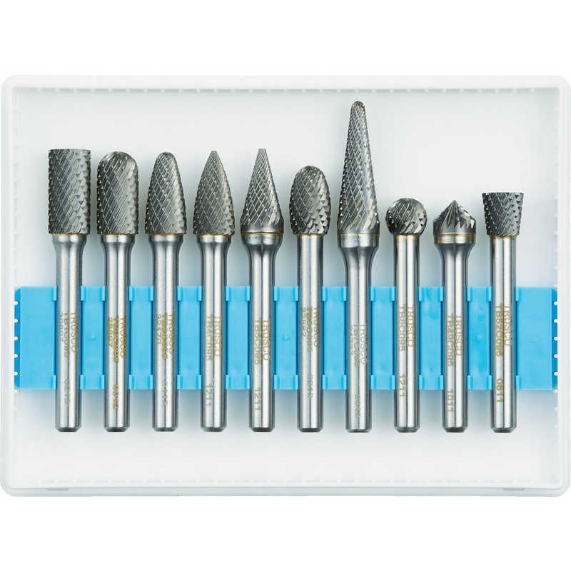 トラスコ中山　超硬バーセットCシリーズ 軸6mm 刃径9.5mm 10本セット　TBC09510S