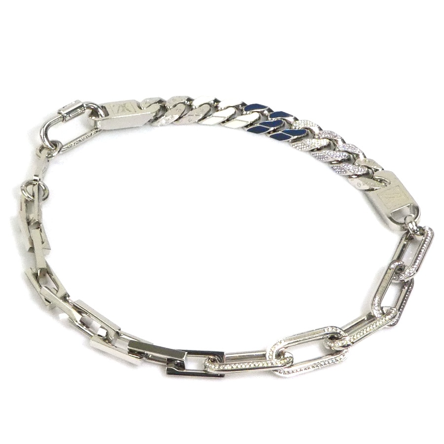 ルイ ヴィトン LOUIS VUITTON ネックレス LV コリエ ミックス チェーンリンクス メタル シルバー メンズ MP2461 90110a